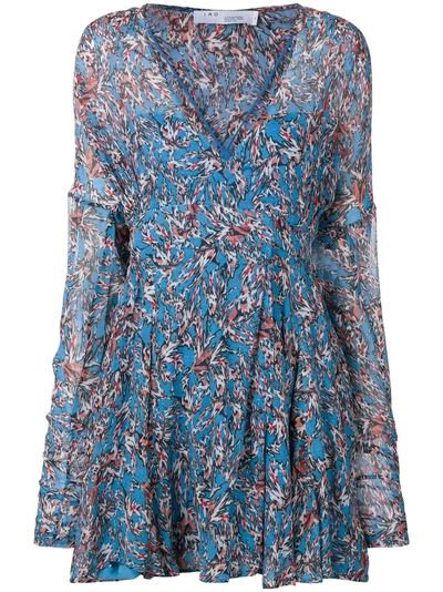Shop Iro All-over Print Dress - Blue