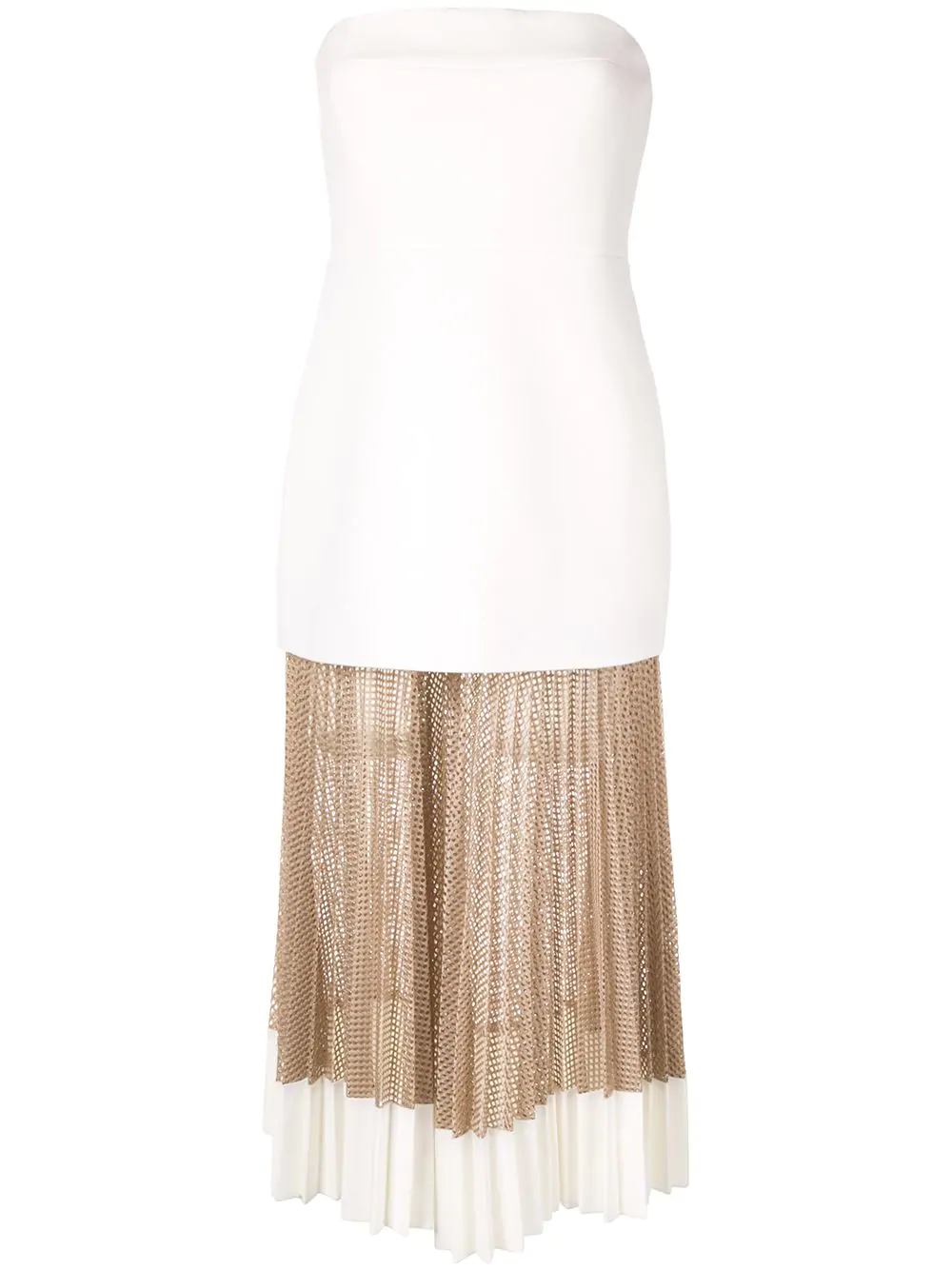 dion lee white pleated dress