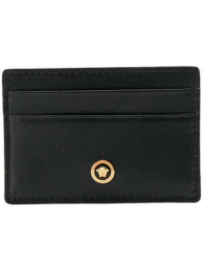 Shop Versace Mini Medusa Head Cardholder - Black