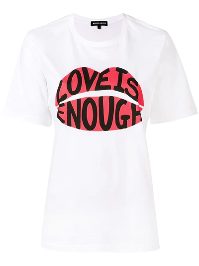 Shop Markus Lupfer Alex Love Is Enough T-shirt - White
