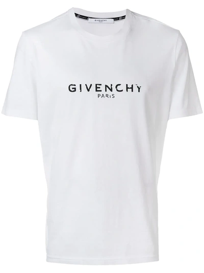 Shop Givenchy Faded Logo T-shirt - White