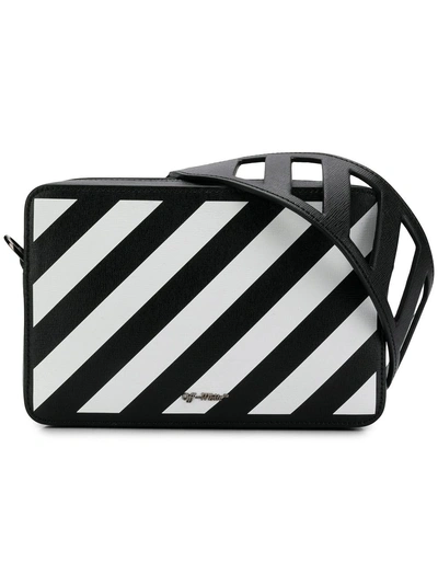 Shop Off-white Diagonal Stripe Crossbody Bag - Black