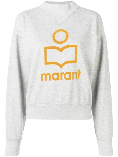 Shop Isabel Marant Étoile Logo Print Sweatshirt - Grey