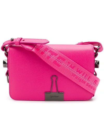 Shop Off-white Binder Clip Shoulder Bag - Pink