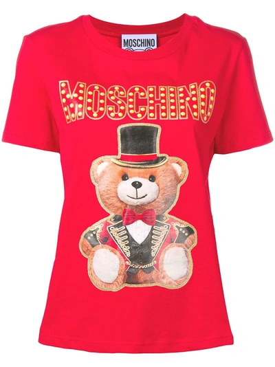 Shop Moschino Printed T-shirt - Red