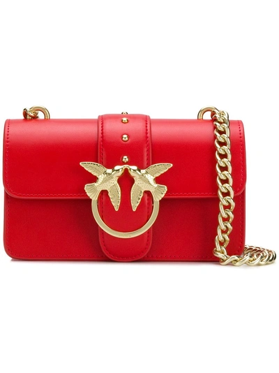 Shop Pinko Love Simply Mini Shoulder Bag - Red