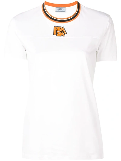 Shop Prada Logo T-shirt - White