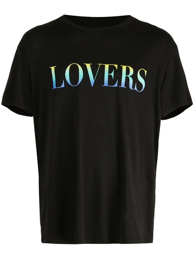 Shop Amiri Lovers T-shirt - Black
