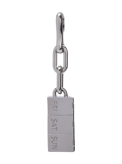 Shop Alexander Wang Pill Case Keychain - Silver