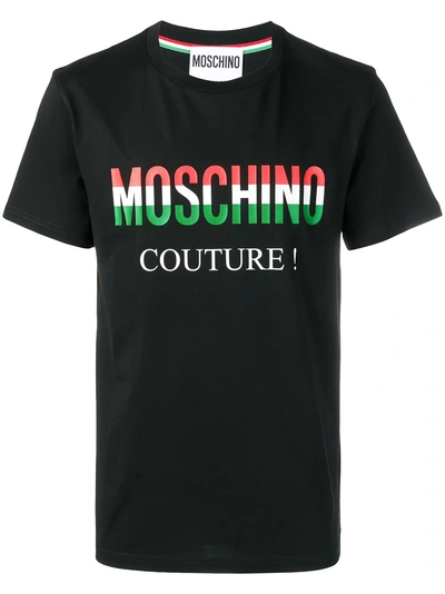 MOSCHINO 标贴T恤 - 黑色