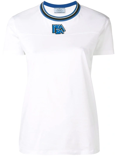 Shop Prada Logo T-shirt - White