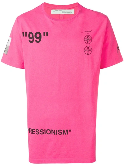 Shop Off-white "99" T-shirt - Pink