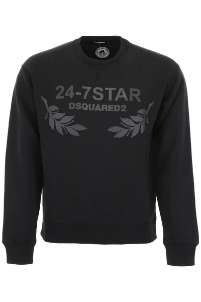 Shop Dsquared2 24-7 Star Sweatshirt In Black (black)