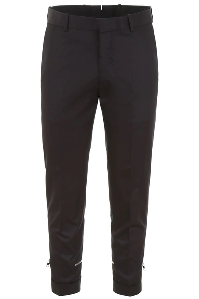 Shop Alexander Mcqueen Zipped Trousers In Black (black)
