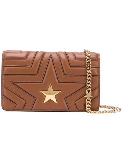 Shop Stella Mccartney Stella Star Crossbody Bag In Brown