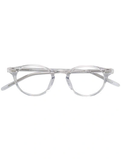 Shop Epos Round Framed Glasses In White