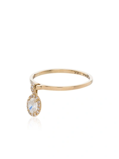 Shop Jade Trau Oval Charm 18k Gold Diamond Ring