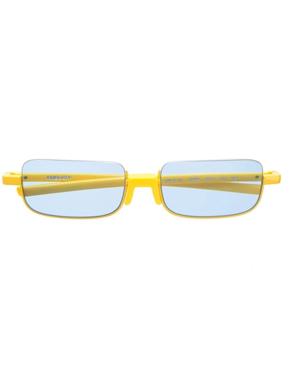 Shop Ambush Small Square Sunglasses In Yellow