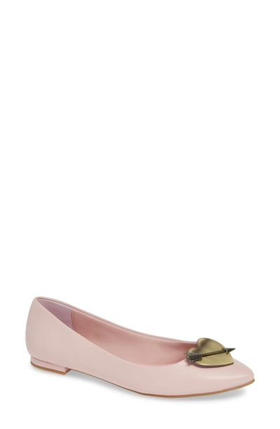 Shop Katy Perry Cupid Heart Flat In Rose