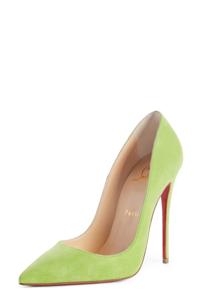 Shop Christian Louboutin So Kate Pointy Toe Pump In Luciole Suede