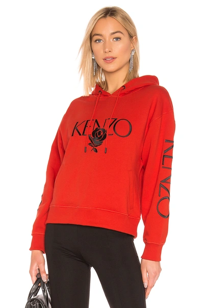 Shop Kenzo Bold Hoodie In Red. In Medium Red