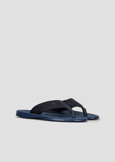 Shop Emporio Armani Flip-flops - Item 11512040 In Blue
