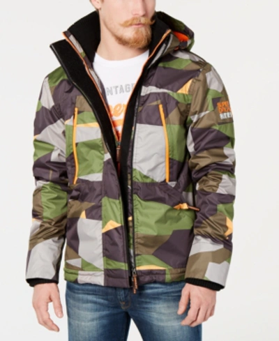 Superdry Men's Hooded Polar Wind Attacker Colorblock Camo Jacket In Pop Geo  Camo/fluro Orange | ModeSens