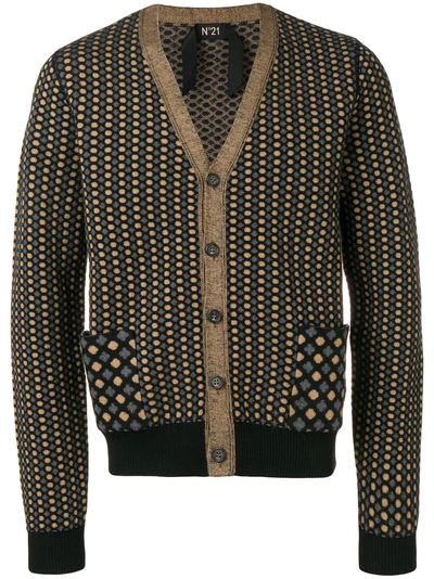 Shop N°21 Polka Dot Cardigan In Black