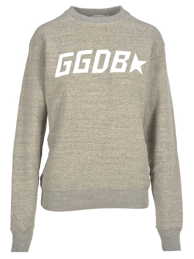 Shop Golden Goose Logo Print Sweatshirt In Grey