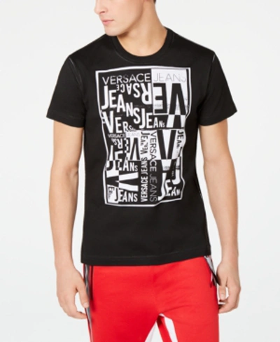 Shop Versace Men's Graphic T-shirt In Black