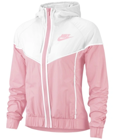 Shop Nike Sportswear Windrunner Hooded Jacket In Pink Foam