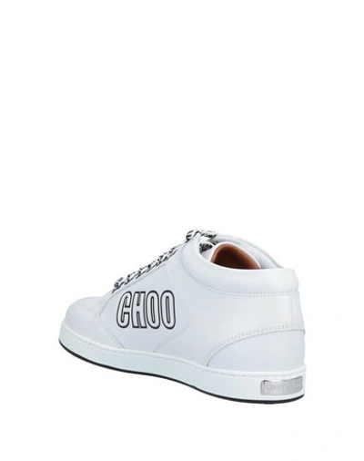 Shop Jimmy Choo Woman Sneakers White Size 4 Soft Leather