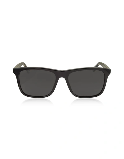 Shop Gucci Rectangular-frame Optyl Sunglasses In Black/gray