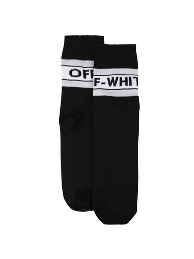 Shop Off-white Socks In Nero Bianco