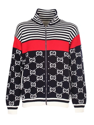 Shop Gucci Striped Cotton Jacket In Righe