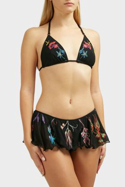 Shop Missoni Embroidered Bikini In Black