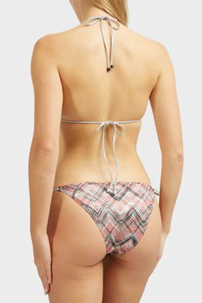 Shop Missoni Plaid Knitted Bikini Set In Multicoloured