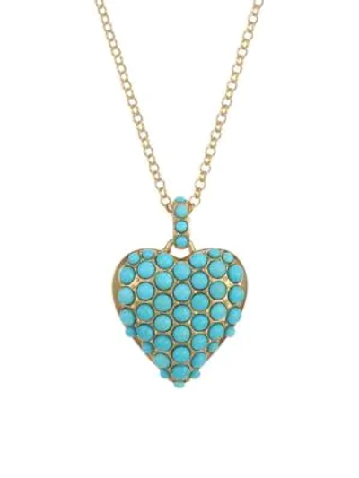 Shop Adriana Orsini Valentine Turquoise Heart Pendant Necklace