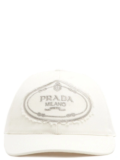 Shop Prada Cap In White
