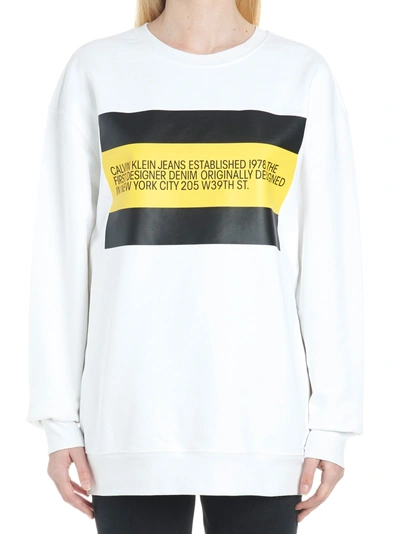 Shop Calvin Klein Sweatshirt In White