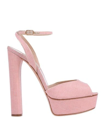 Shop Casadei Sandals In Pink