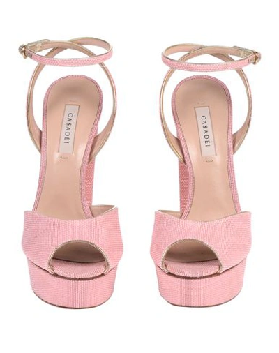 Shop Casadei Sandals In Pink