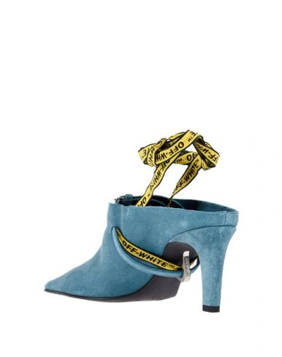 Shop Off-white Mules And Clogs In Slate Blue
