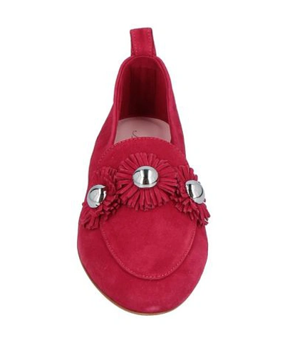 Shop Anna F . Woman Loafers Red Size 6 Soft Leather
