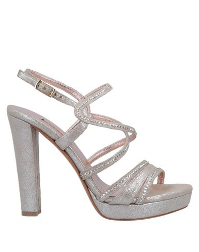 Shop Albano Sandals In Platinum