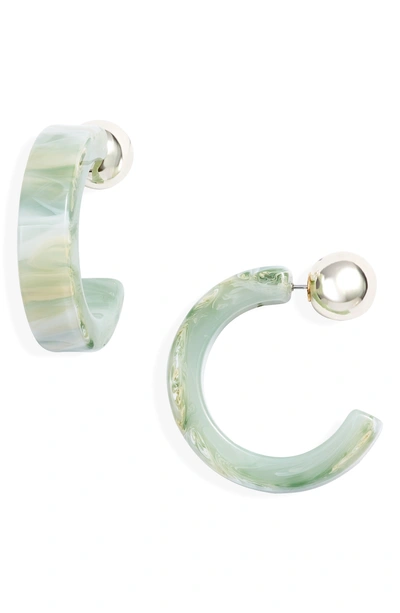 Shop 8 Other Reasons Mint Hoop Earrings In Green