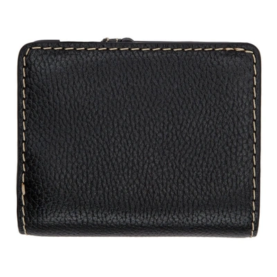 Shop Marc Jacobs Black And Red The Grind Compact Wallet In 983 Blk/drk