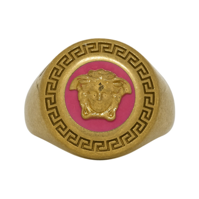 Versace Pink And Gold Medusa Medallion 