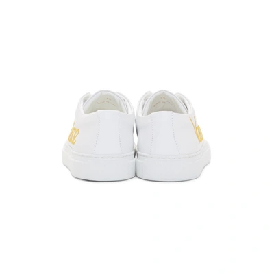 Shop Versace White Vintage Logo Tribute Sneakers In K0at White
