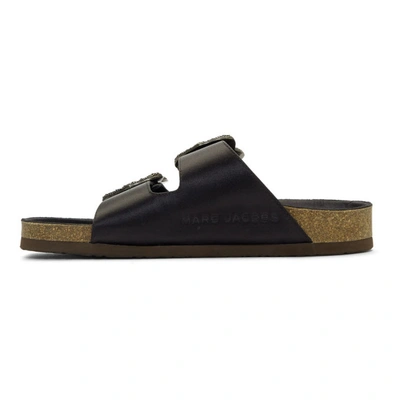 Shop Marc Jacobs Black Redux Grunge Two-strap Sandals In 001 Black